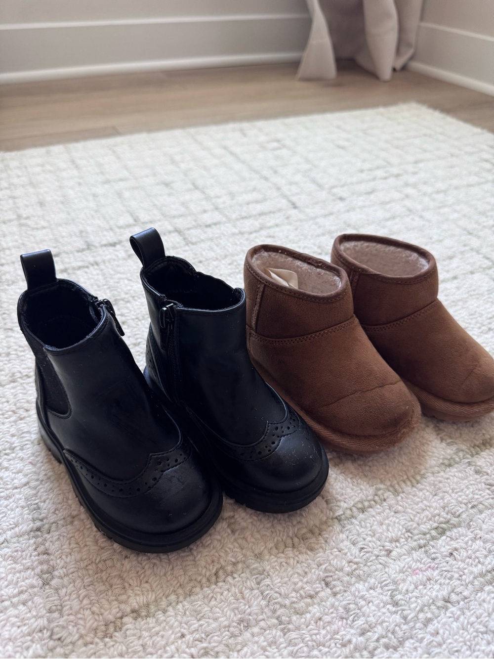 GAP Kids Black Chelsea Boots & Brown Suede Booties - 2-Pack